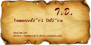 Temesvári Dóra névjegykártya
