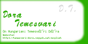 dora temesvari business card